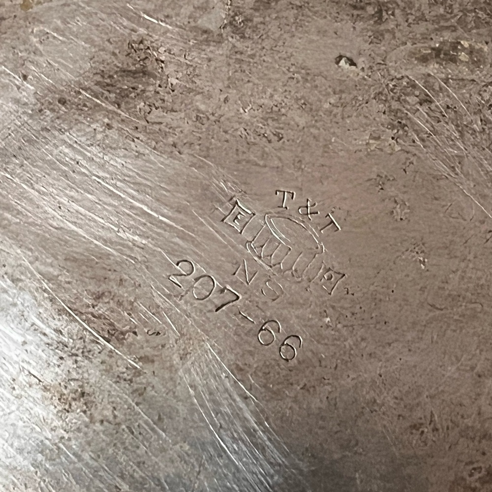 Silver Textured Surface with Linear Marks